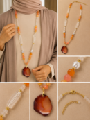 Sunset Glow Agate Necklace