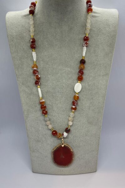 Amber Sunset Agate Necklace