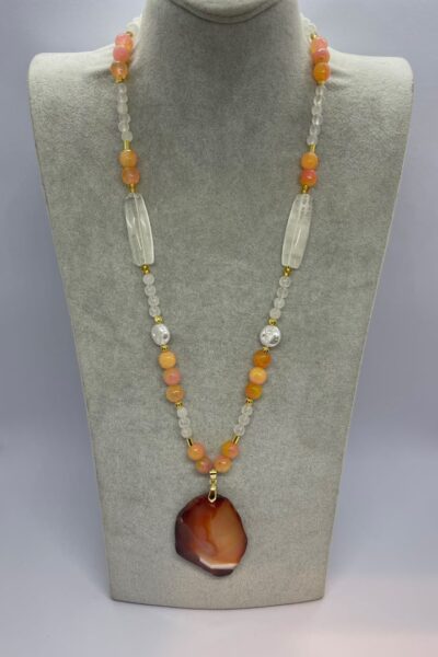 Sunset Glow Agate Necklace