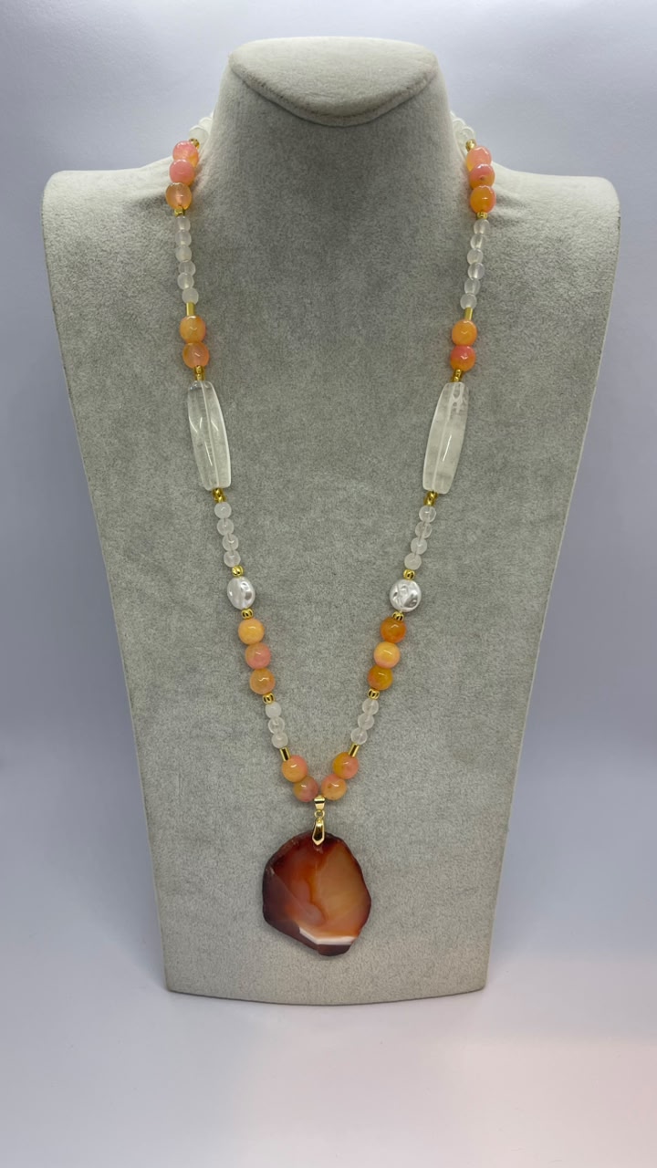 Sunset Glow Agate Necklace