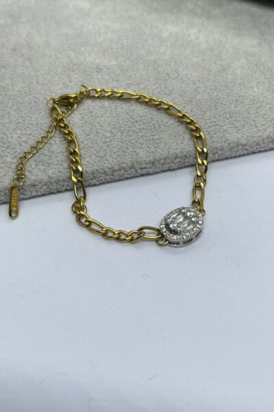 Stainless Steel Bracelet With Zircon