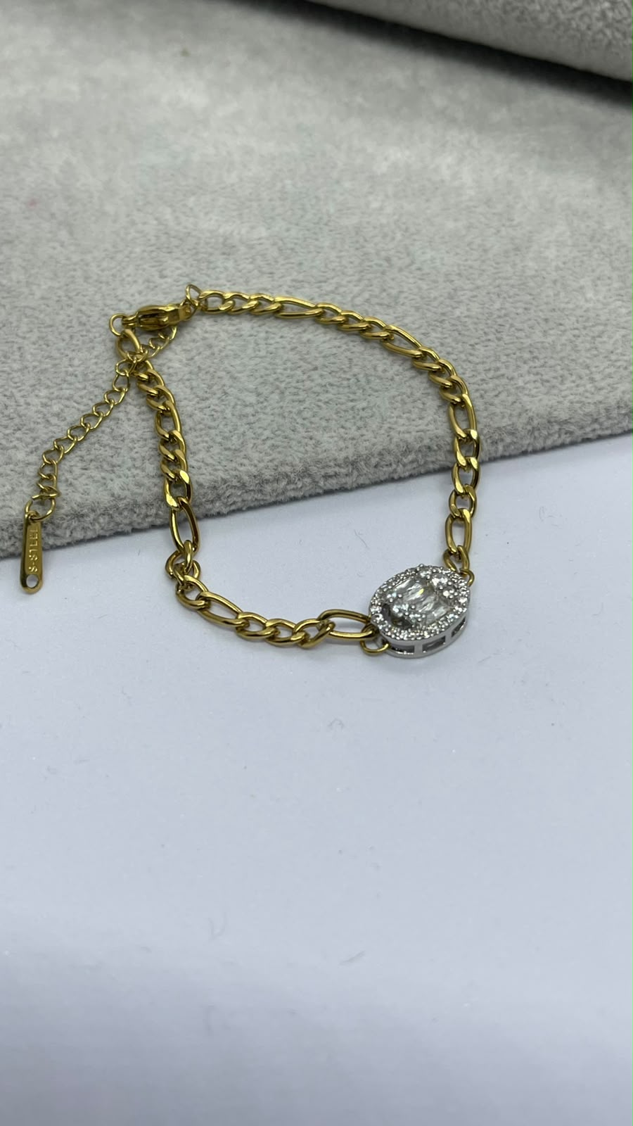 Stainless Steel Bracelet With Zircon