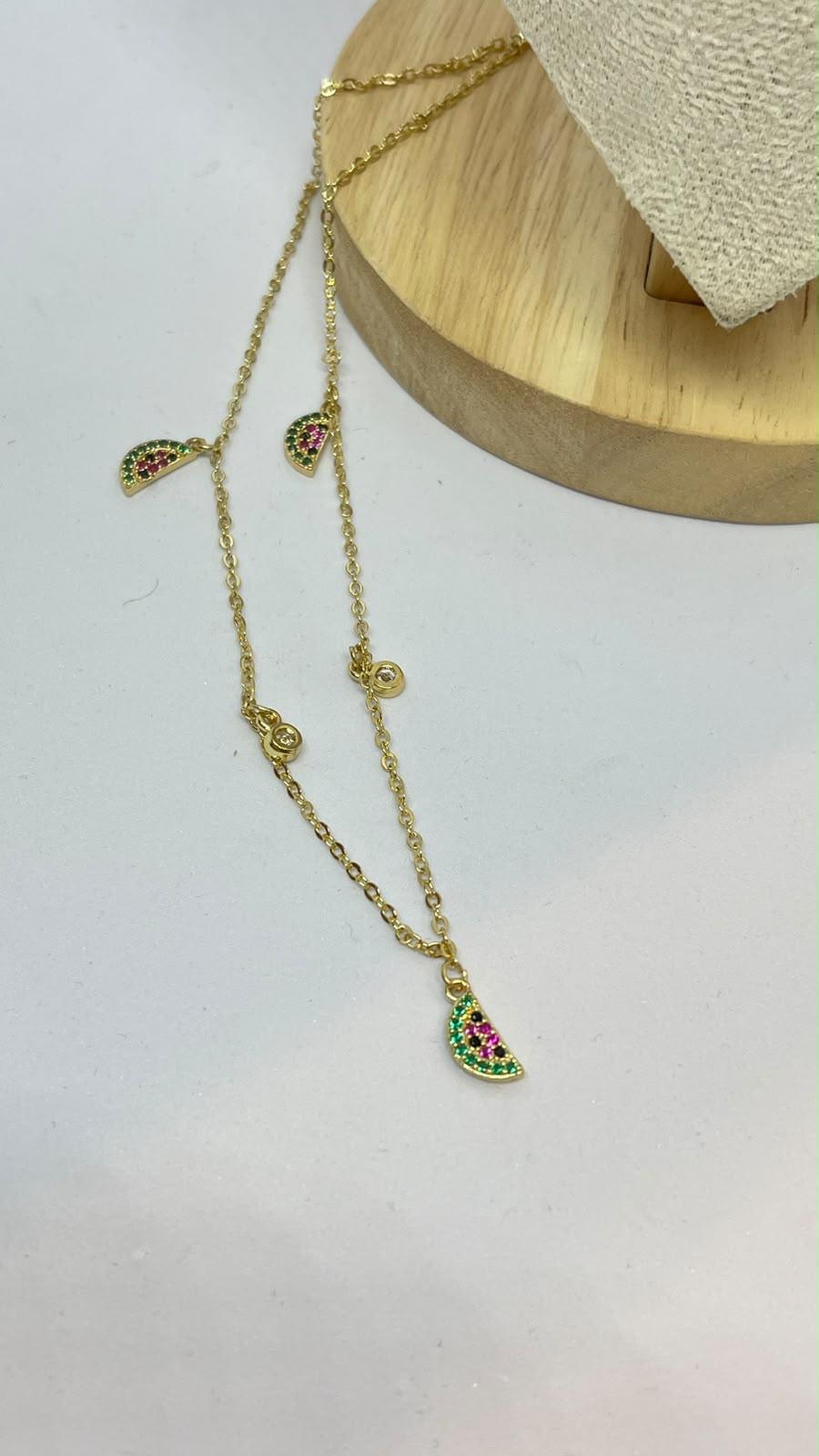 Watermelon Slice Stainless Steel Necklace - Image 2