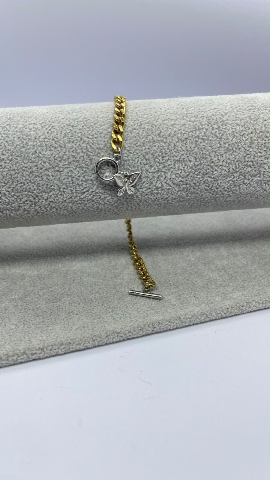 Stainless Steel Butterfly Zircon Bracelet - Image 2