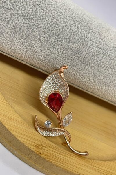 Blooming Rose Brooch Pin