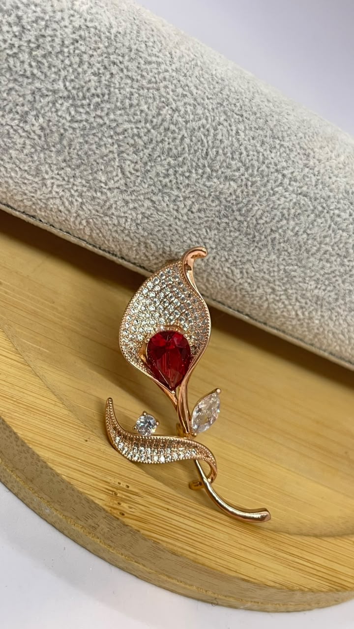 Blooming Rose Brooch Pin