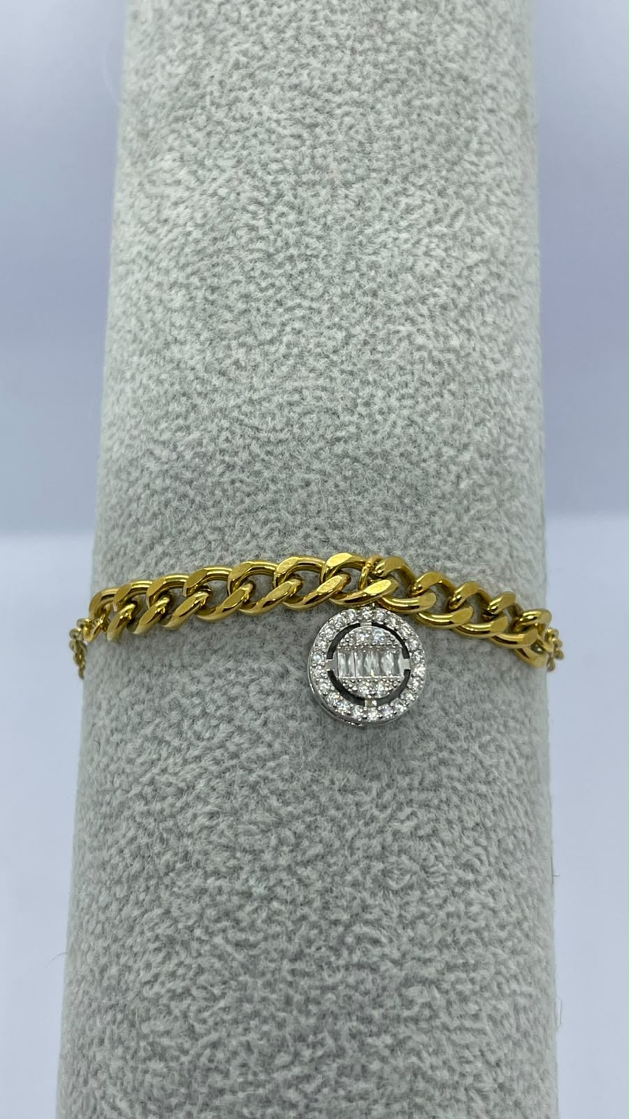 Stainless Steel Zircon Charm Bracelet - Image 2