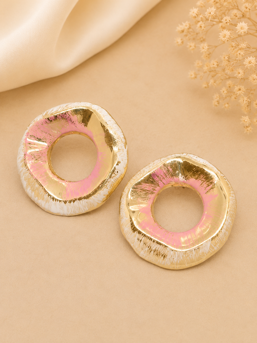 Blush Halo Statement Earrings