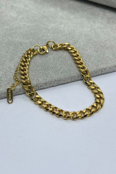 Simple Gold Stainless Steel Bracelet