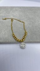 Stainless Steel Zircon Charm Bracelet