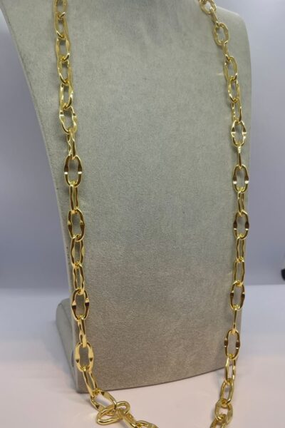 Luxury Gold-Tone Stainless Steel Layered Chain Necklace