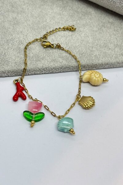 Stainless Steel Ocean Charm Bracelet