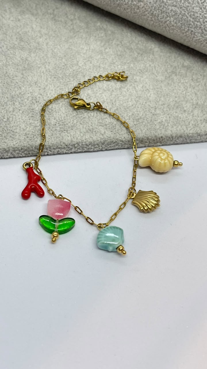 Stainless Steel Ocean Charm Bracelet