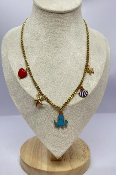 Ocean Charm Stainless Steel Necklace