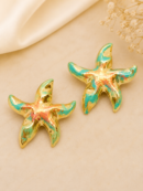 Gold Plated Starfish Earrings