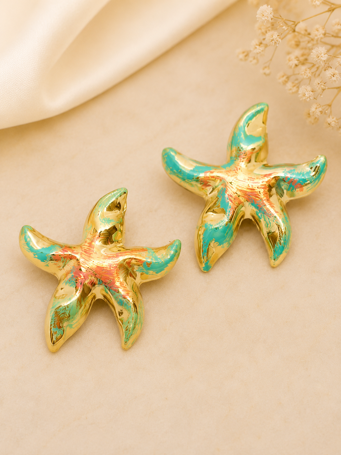 Gold Plated Starfish Earrings