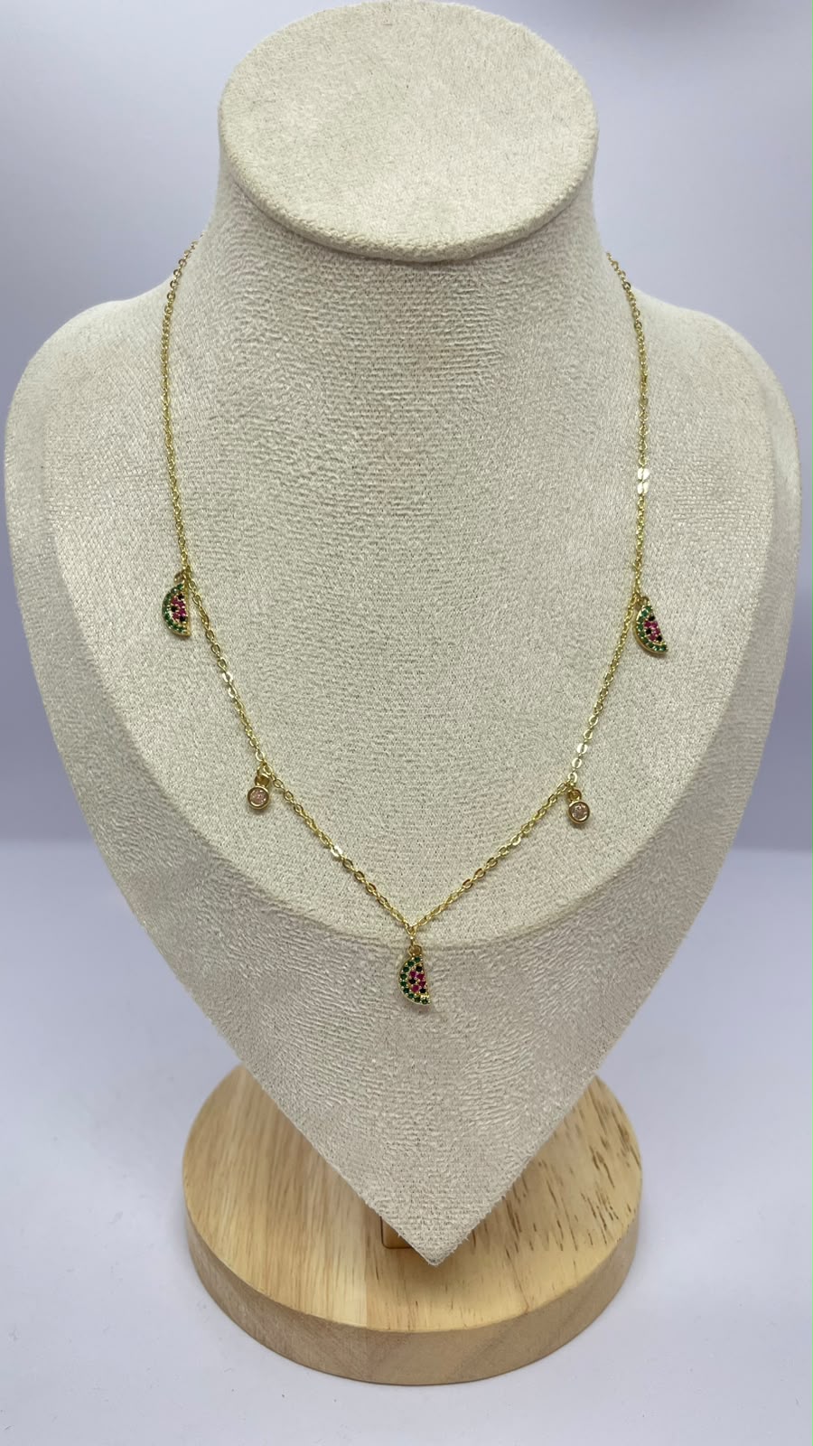 Watermelon Slice Stainless Steel Necklace
