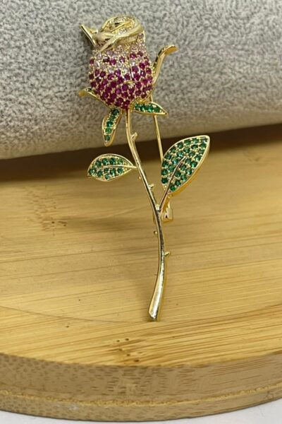 Elegant Rose Brooch Pin