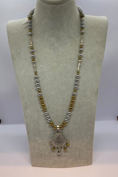 Handmade Hematite Beaded Necklace