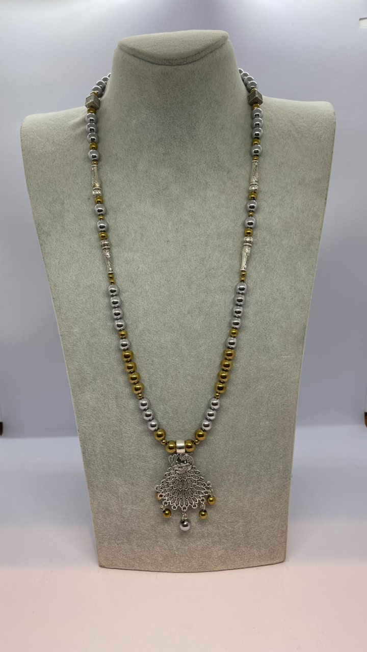 Handmade Hematite Beaded Necklace