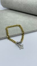 Stainless Steel Butterfly Zircon Bracelet