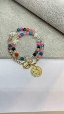 Handmade Colorful Bracelet with Star & Seashell Stainless Steel Charm