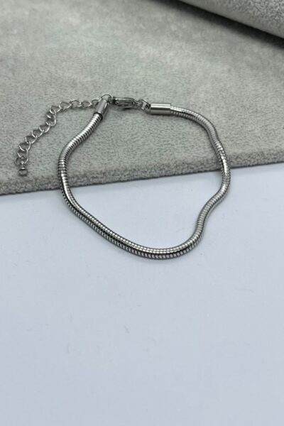 Stainless Steel Silver Pandora-Style Bracelet
