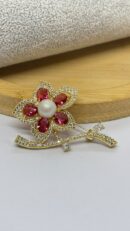 Vintage Rose Brooch Pin