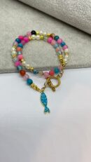 Handmade Colorful Bracelet with Fish Charm