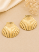 Golden Seashell Stud Earrings