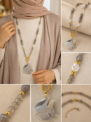 Handmade Natural Agate Fish Pendant Necklace