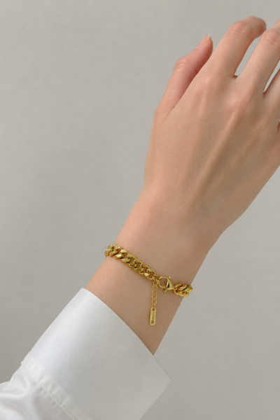 Simple Gold Stainless Steel Bracelet